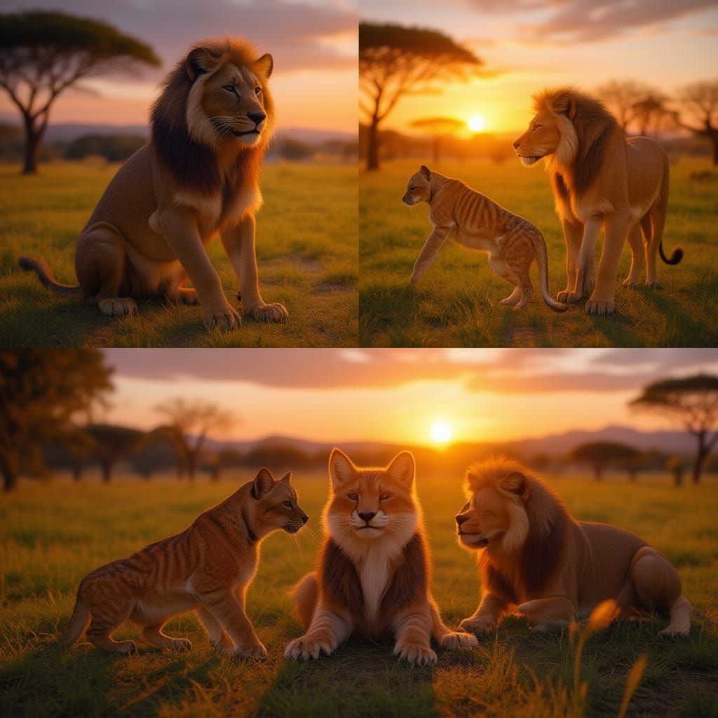 Anthropomorphic Fox in Tuxedo at a Fantastical Dinner Party