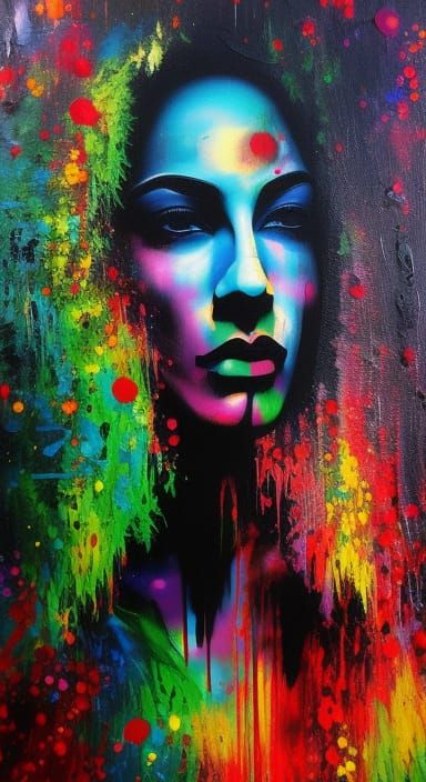 Abstract Expressionism: Colors Thrown on Canvas in Gothic St...