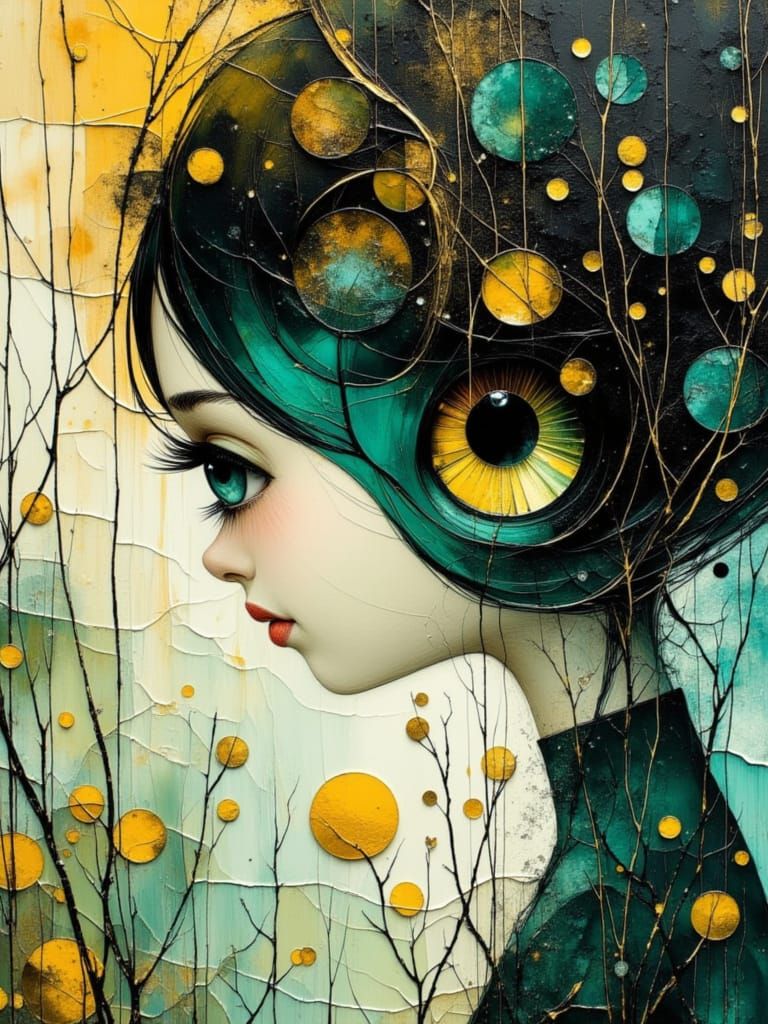 Cute Monster Portrait in Pop Surrealism Style