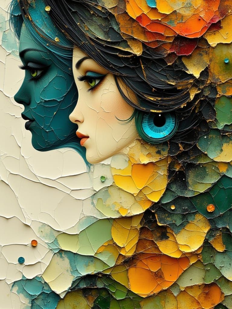 Cute Monster Portrait with Big Eyes in Pop Surrealism Style