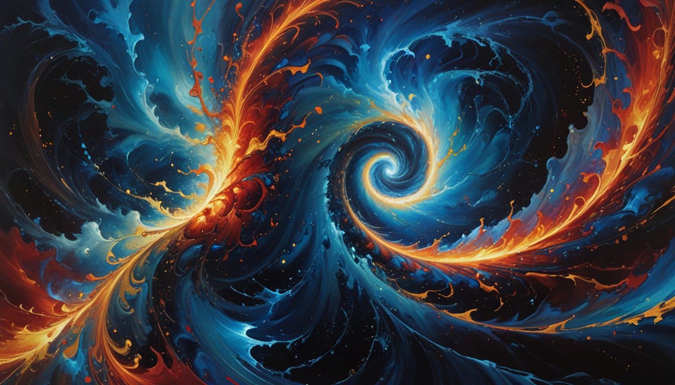 Cosmic Vortex in Vibrant Plasma Colors