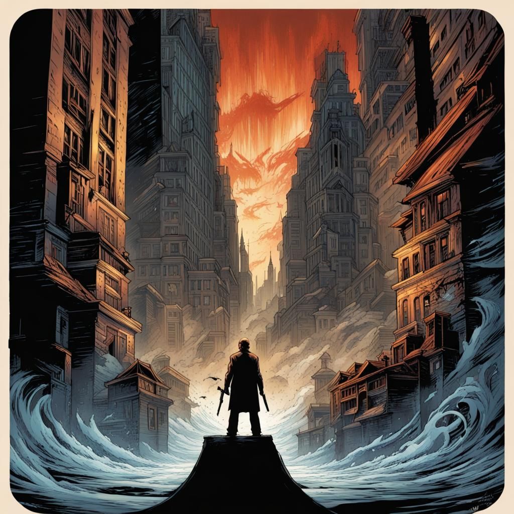 Comic Book Art Illustration of Fear