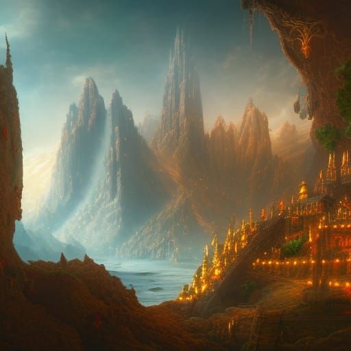 Detailed Christmas Present Matte Painting