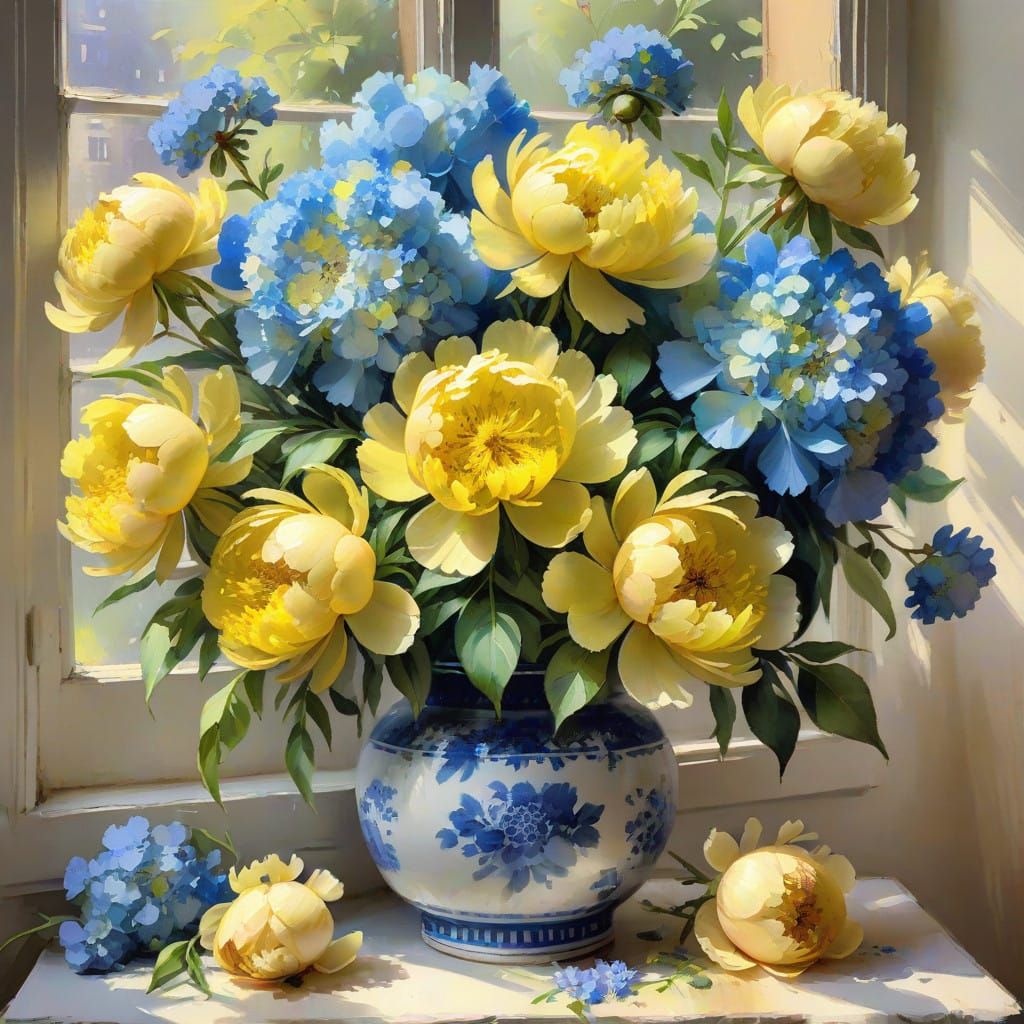 Vibrant Floral Masterpiece in Painterly Style