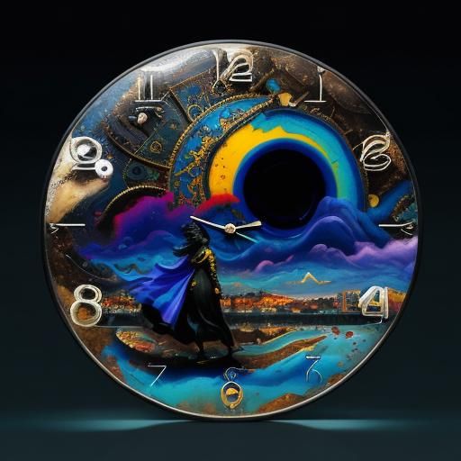 Migrant Walking Towards Uncertain Horizon in Surrealist Oil ...