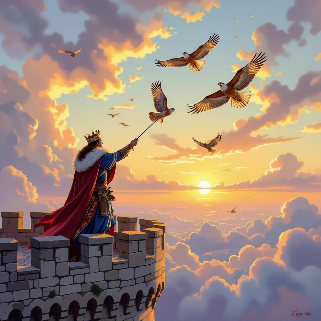 King Releases Hawks and Falcons in Golden Hour Gouache Paint...