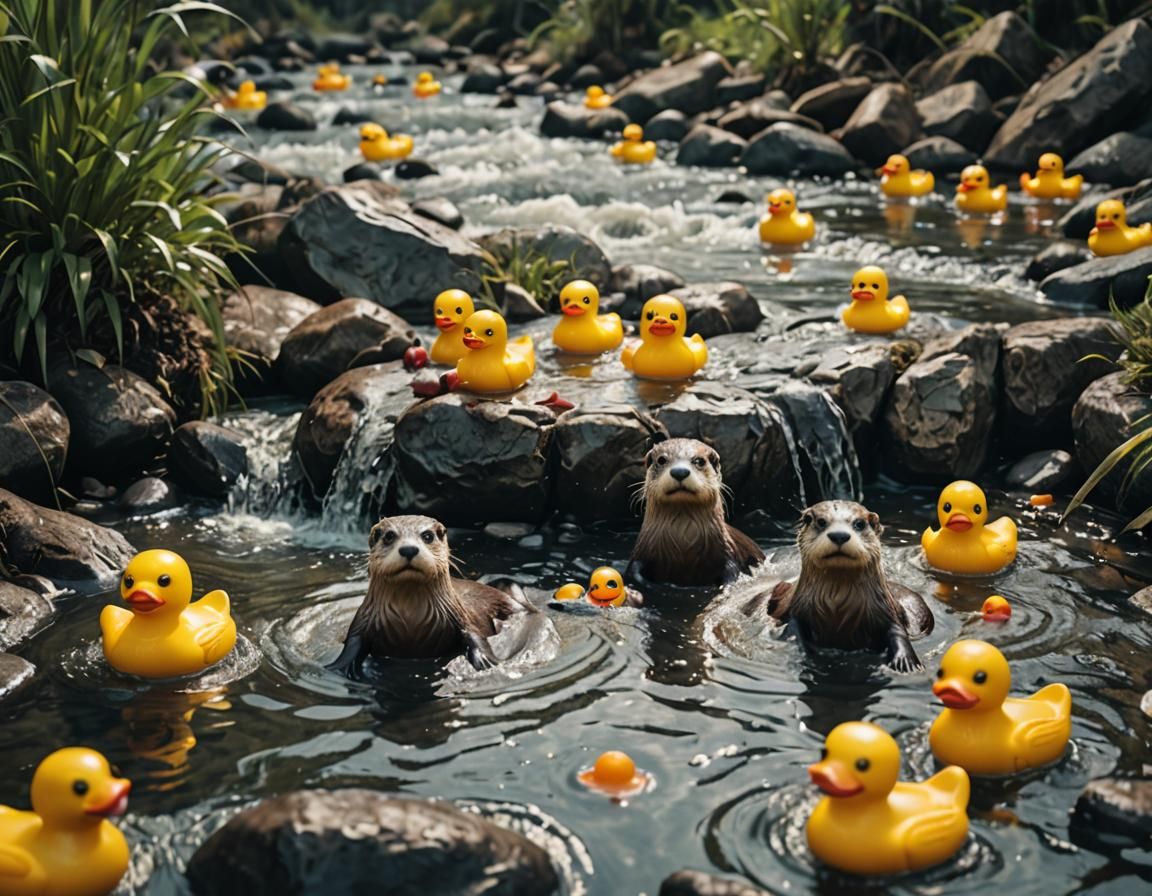 Otters Defend Against Rubber Duckies in Tower Defense