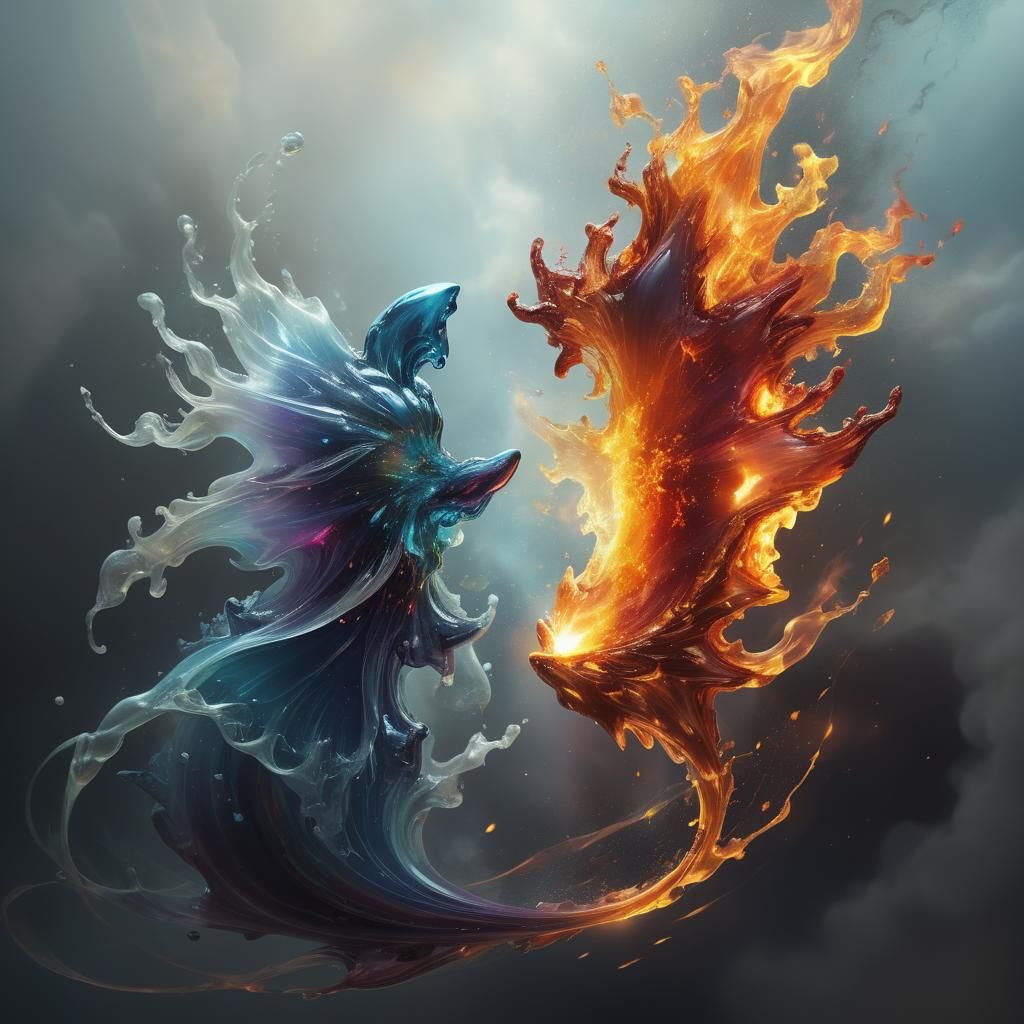 Fire Elemental Gemstone in Swirling Flames