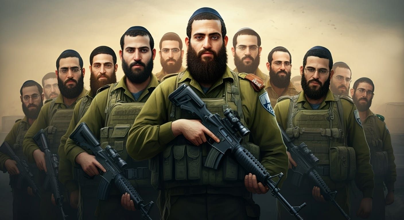 IDF Platoon: Hasidic Soldiers in Digital Comic Style