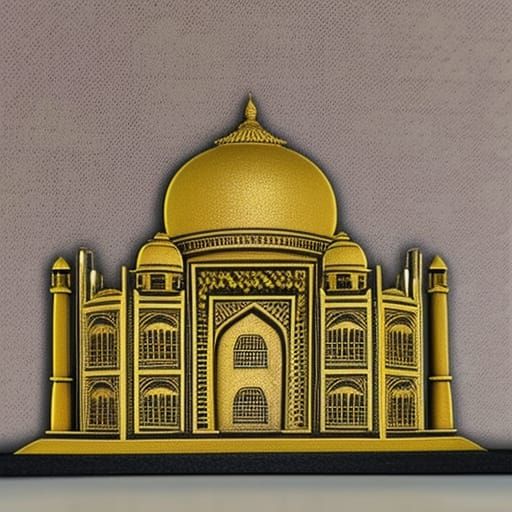 Intricate 3D Origami Paper Taj Mahal in Victorian Style