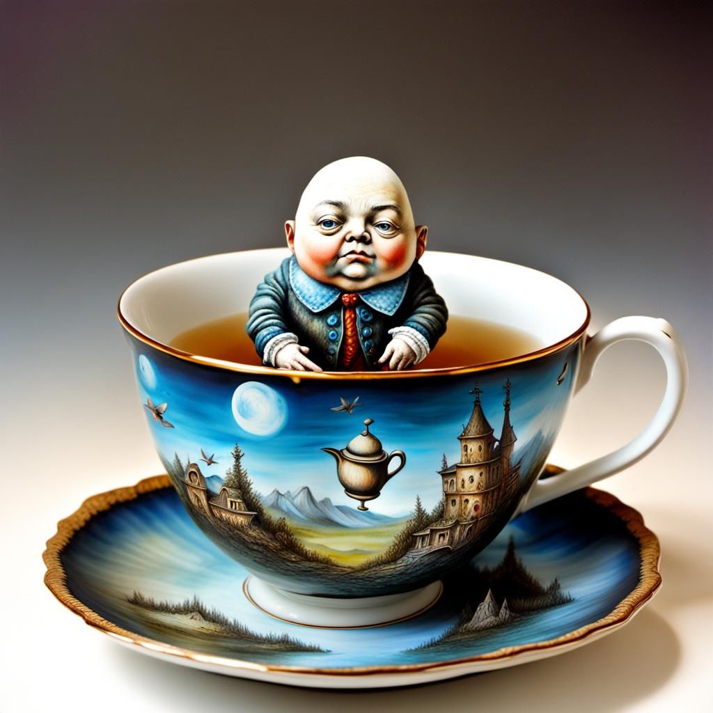 Humpty dumpty tea cup