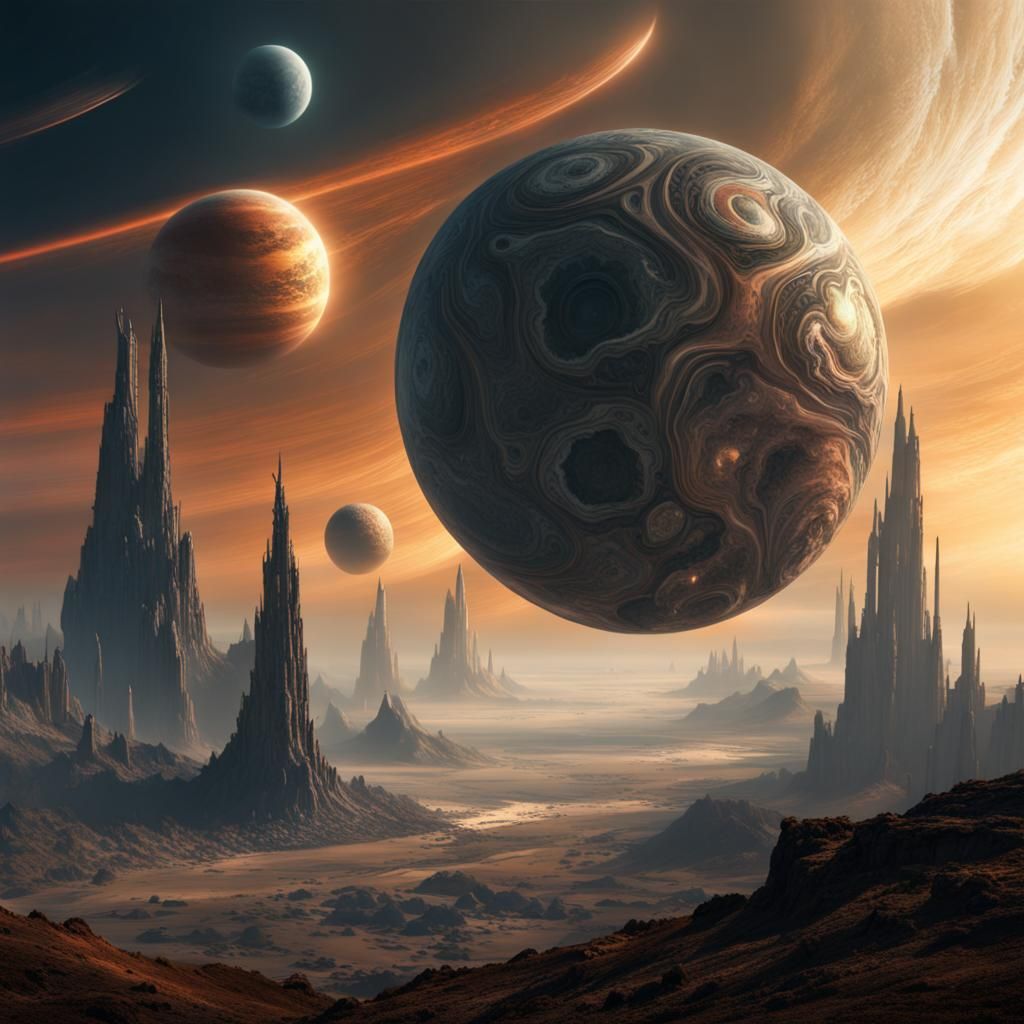 The Triskel Planet: Epic Digital Matte Painting