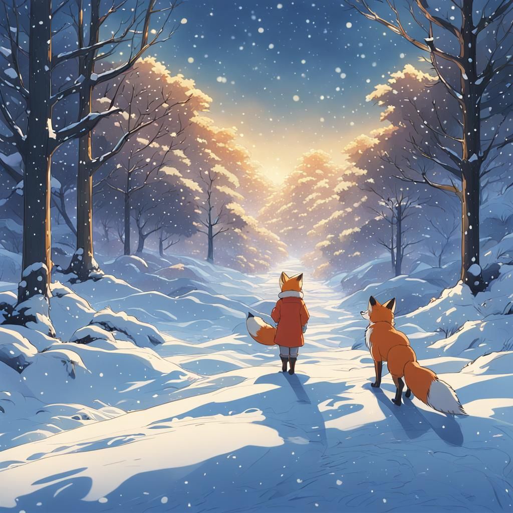 Fox Tracks in Snow, Anime Key Visual