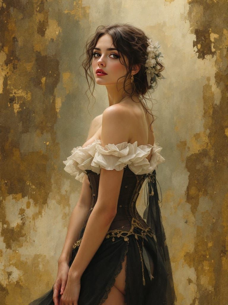 Autumnal Calm: Woman in Ruffled Sleeves, Soft Light