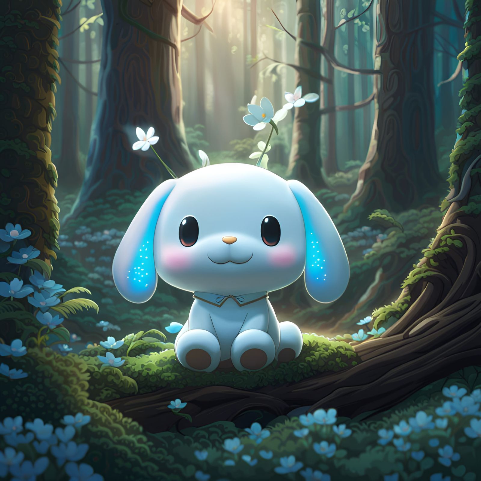 Cinnamoroll in a Magical Forest Wallpaper