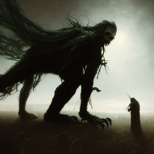 Horrifying Skinwalker in the Style of Doré