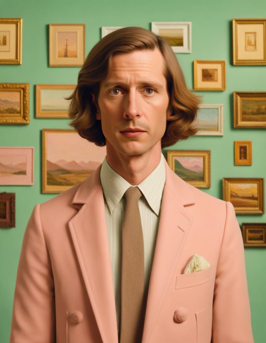 Wes Anderson Style Character Portrait