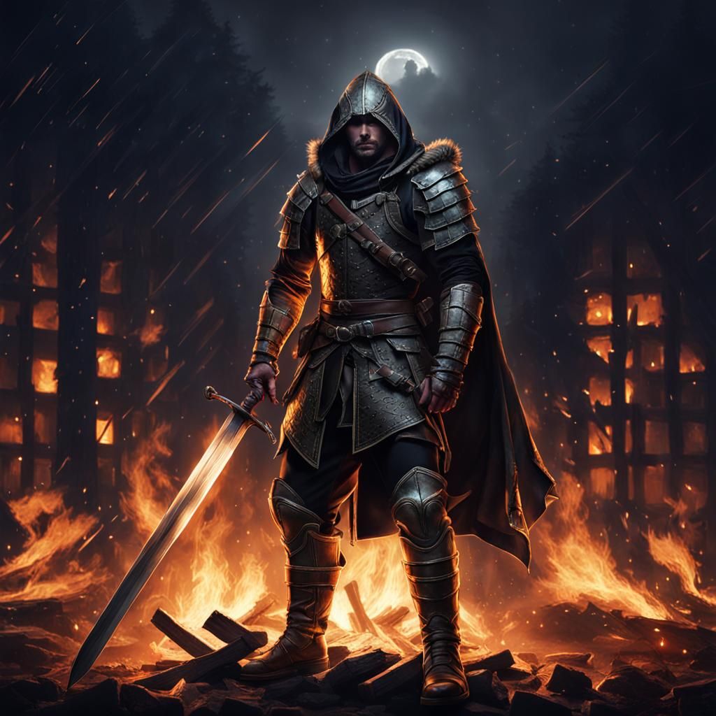 Night Watch: Armored Warrior with Swords