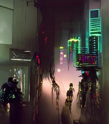 Cyberpunk Horror Scene