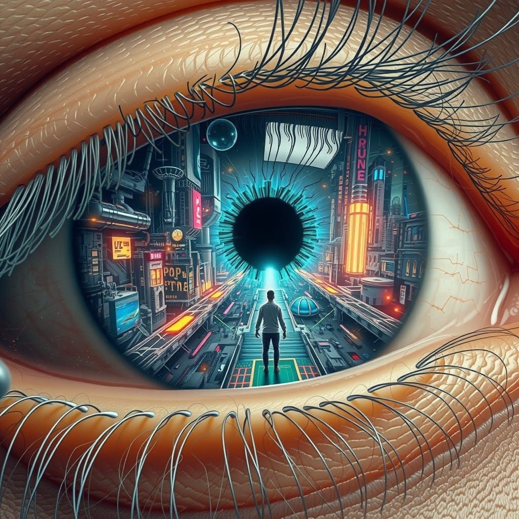 Youthful Visionary Unveils Cyberpunk Digital Utopia