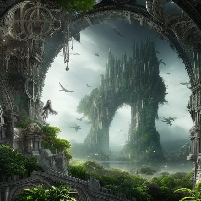 City of the Future: Floating Gardens in Parametric Style