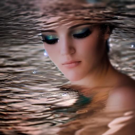 Underwater Portrait with Iridescent Sheen