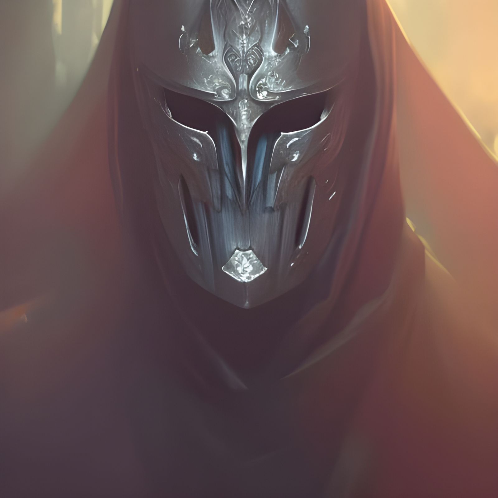 Dark Fantasy Figure in Venetian Bauta Mask