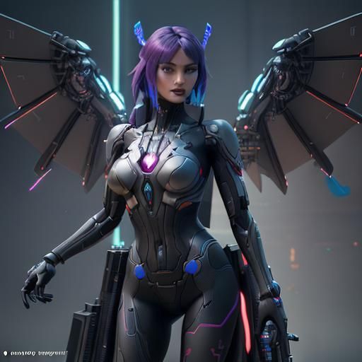 Nintendo Switch as Anime Girl in Cyberpunk Style