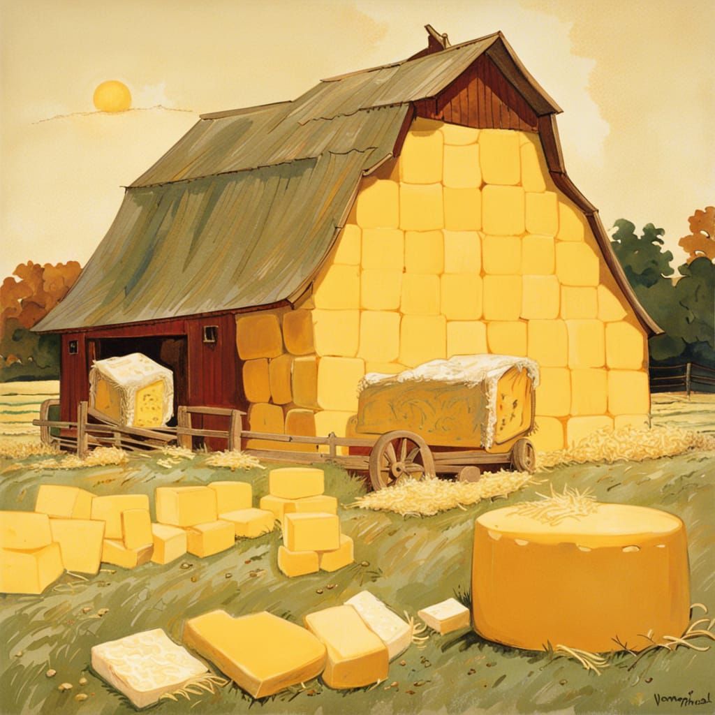Cheese Barn in a Landscape of Cheese