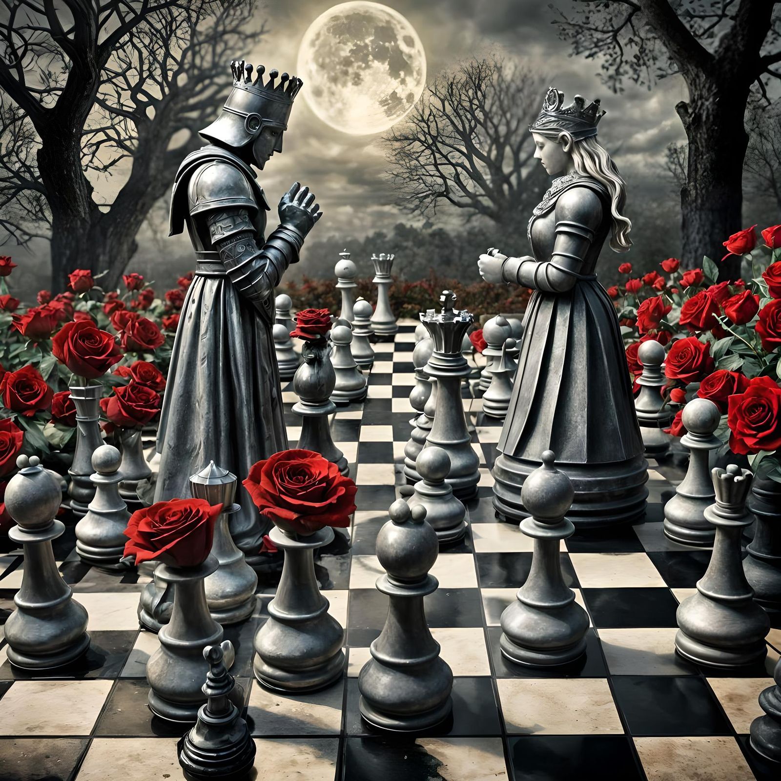 Chess Pieces Come to Life in Surreal 3D Art