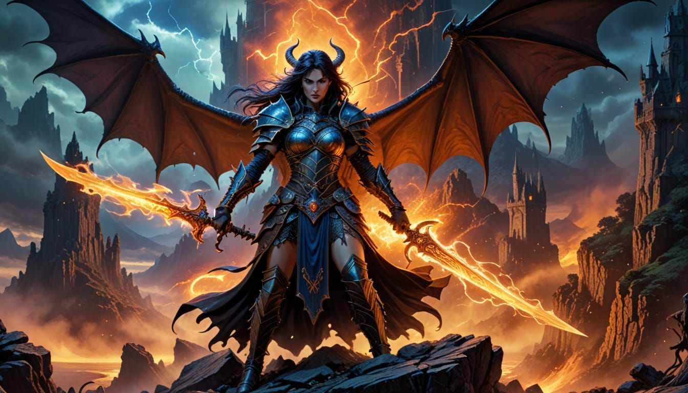 Dragonlance Battle Scene on Krynn at Twilight