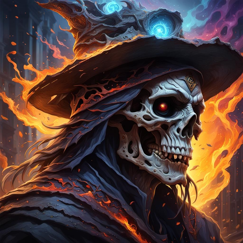 Hyperrealistic Sorcerer of Death Concept Art