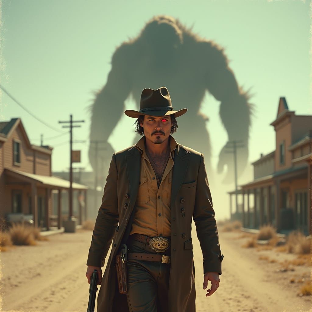 Cowboy in Ghost Town Film Still