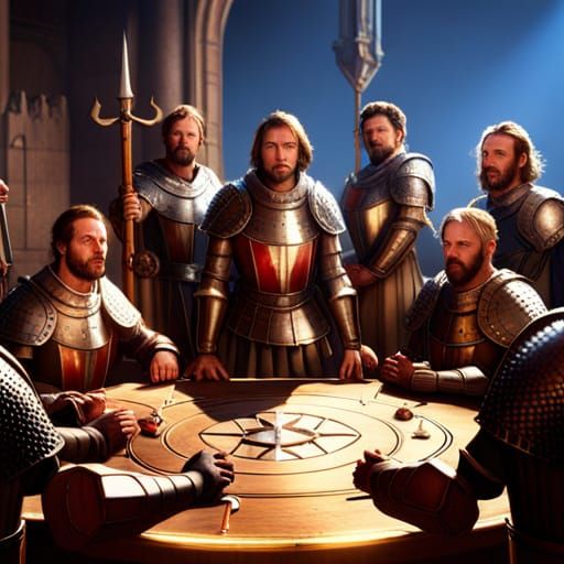 Arthurian Knights of the Round Table: Digital Art
