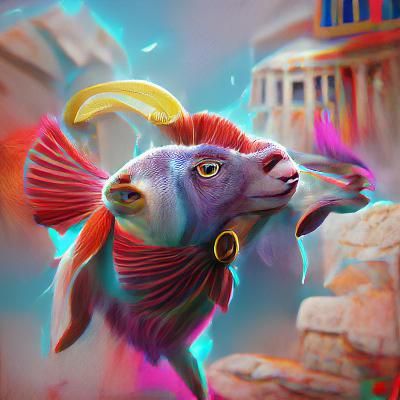 Chibi Goatfish in 3D: Mythical Fusion