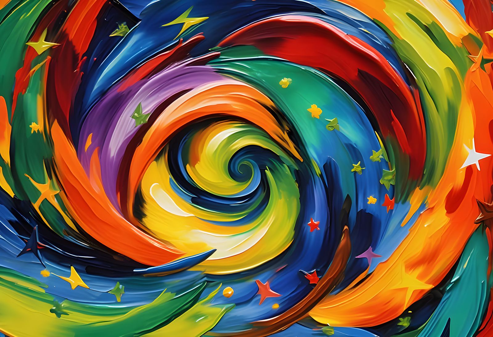 Vast Helical Vortex Maelstroms with Pointy Stars