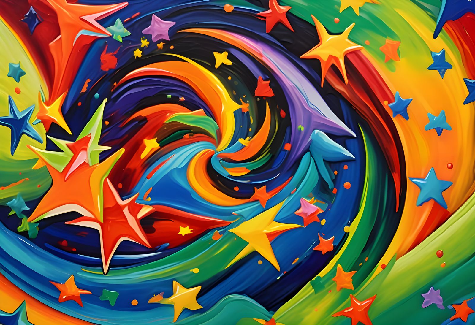 Vast Helical Vortex Maelstroms with Pointy Stars