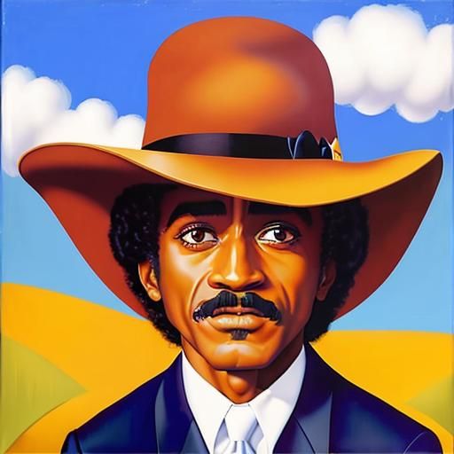 Surreal Portrait of Sammy Davis Jr. in Oil
