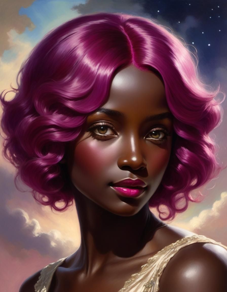 Perambulating Female Form in Rococo Dreamscape