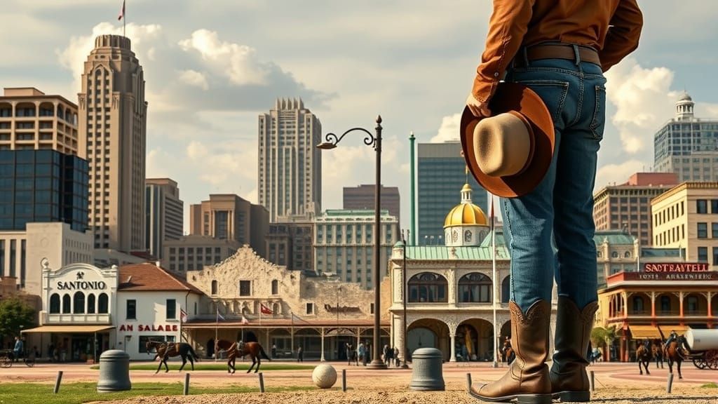 San Antonio Skyline: Cowboy Meets Modern City