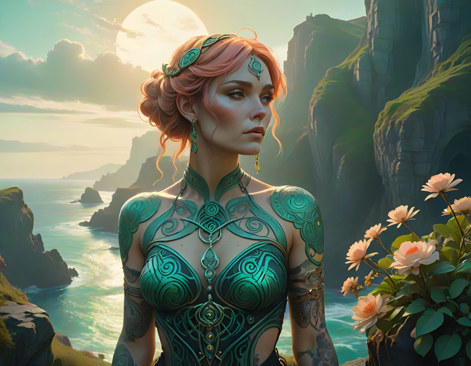 Mystical Celtic Warrior Goddess of Irish Isle