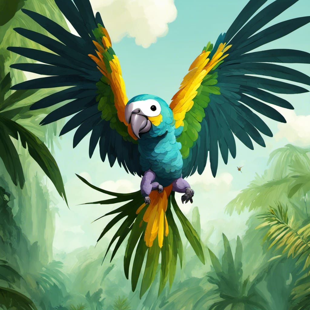 A bald little parrot