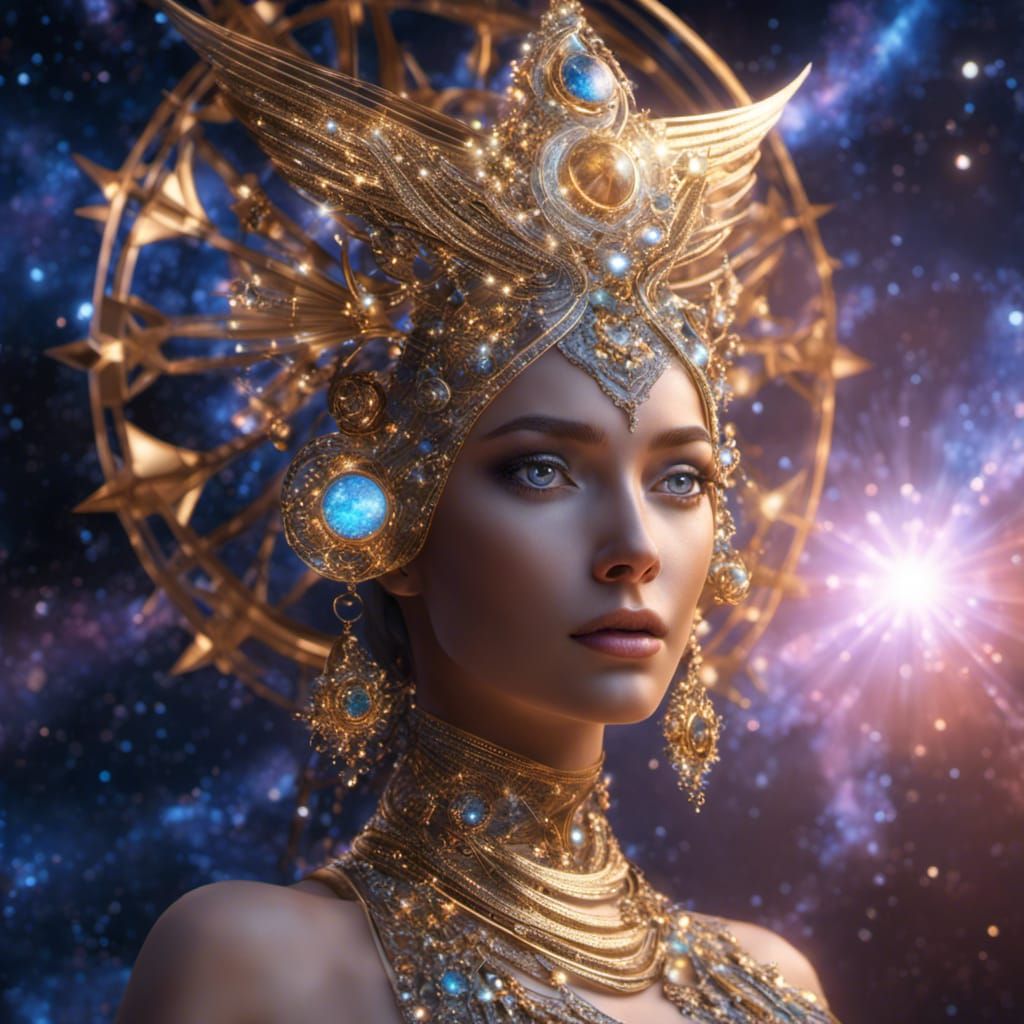 Abstract Celestial Woman