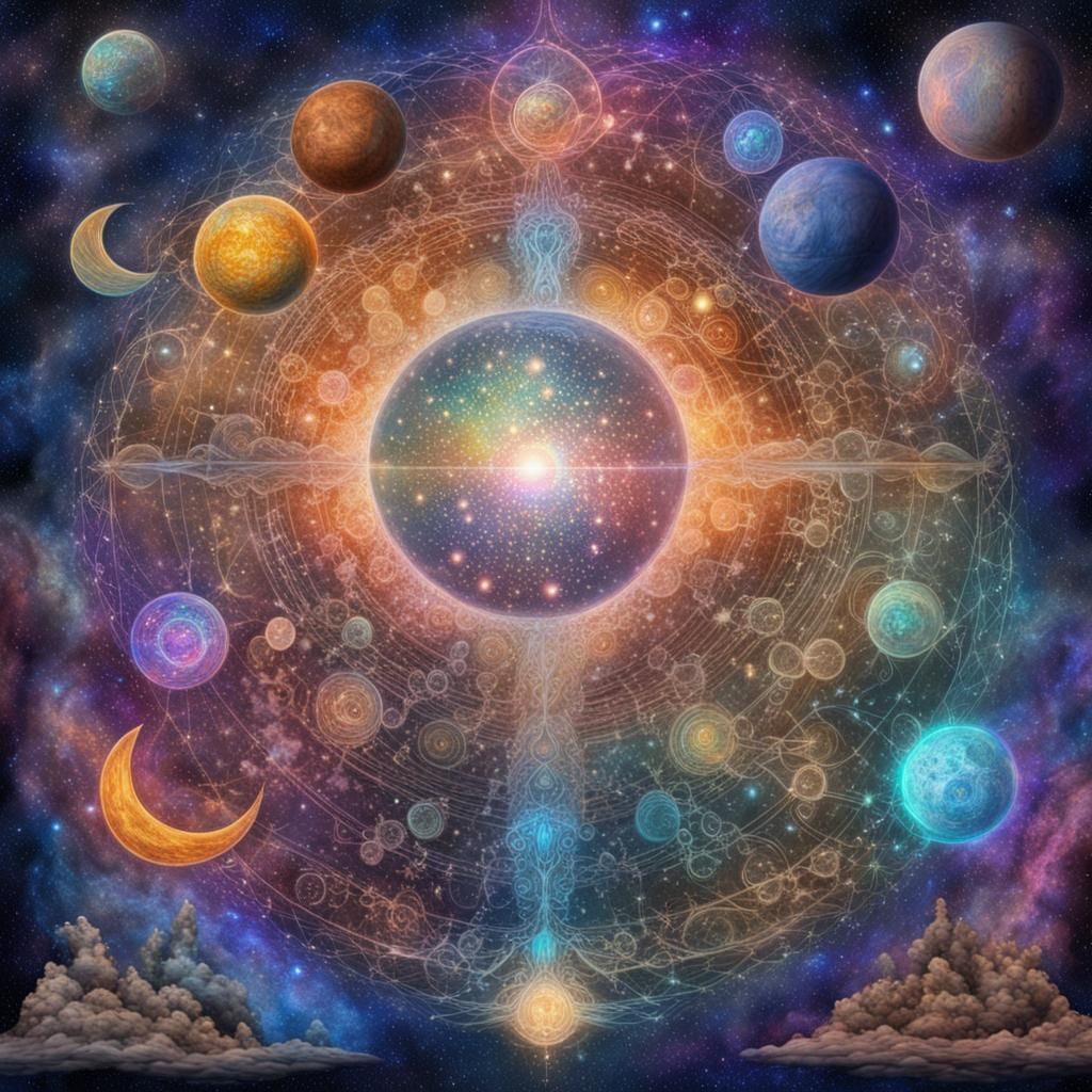 Pluto in Aquarius Holographic Cosmic Illustration