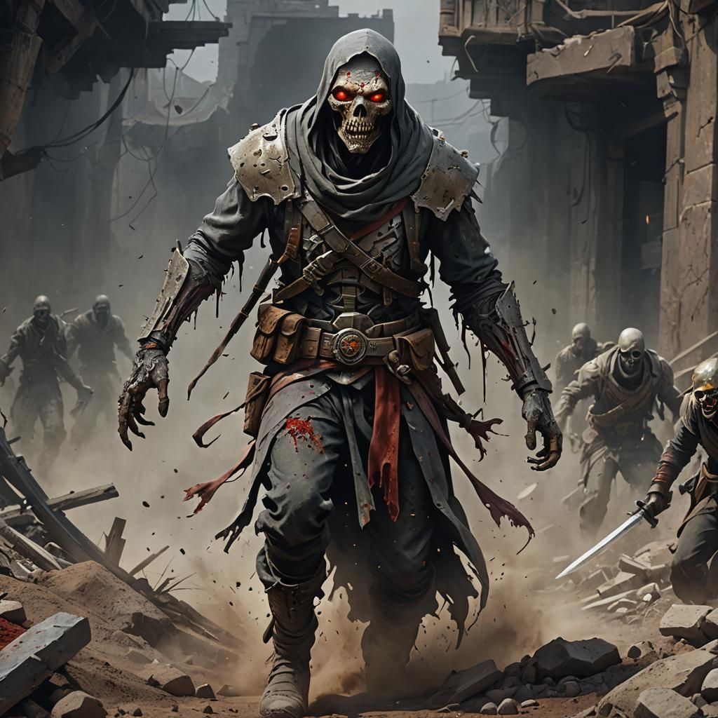 Faceless Zombie Emerges in Dark Fantasy Art