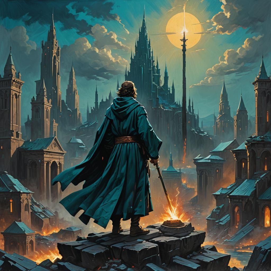 Lux Triumphant: 80s Dark Fantasy Movie Scene