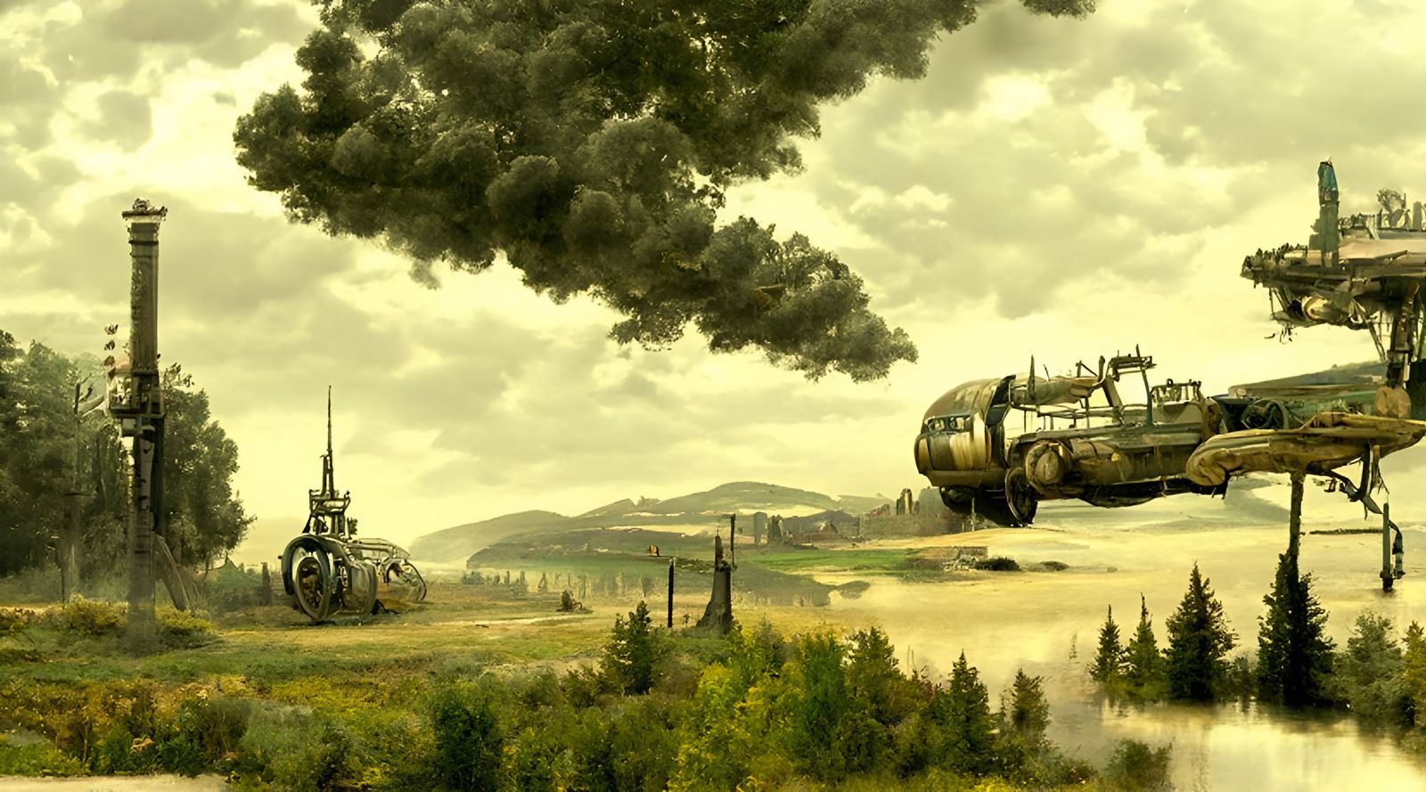 Dieselpunk Landscape Vista Photography in 16K