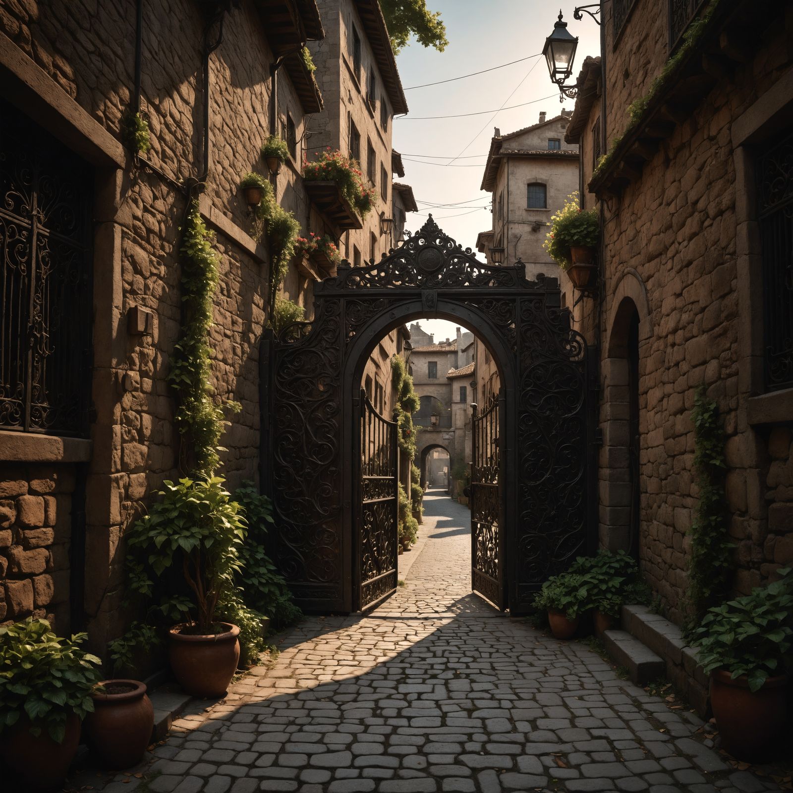 Stunning Cinematic Gate Scene in Hyperrealistic HDR