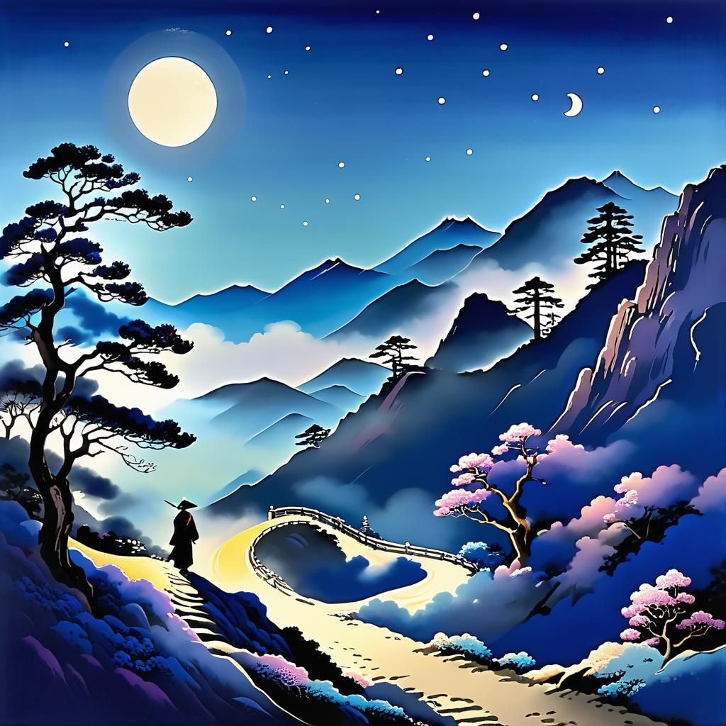 Walking under the Moonlight