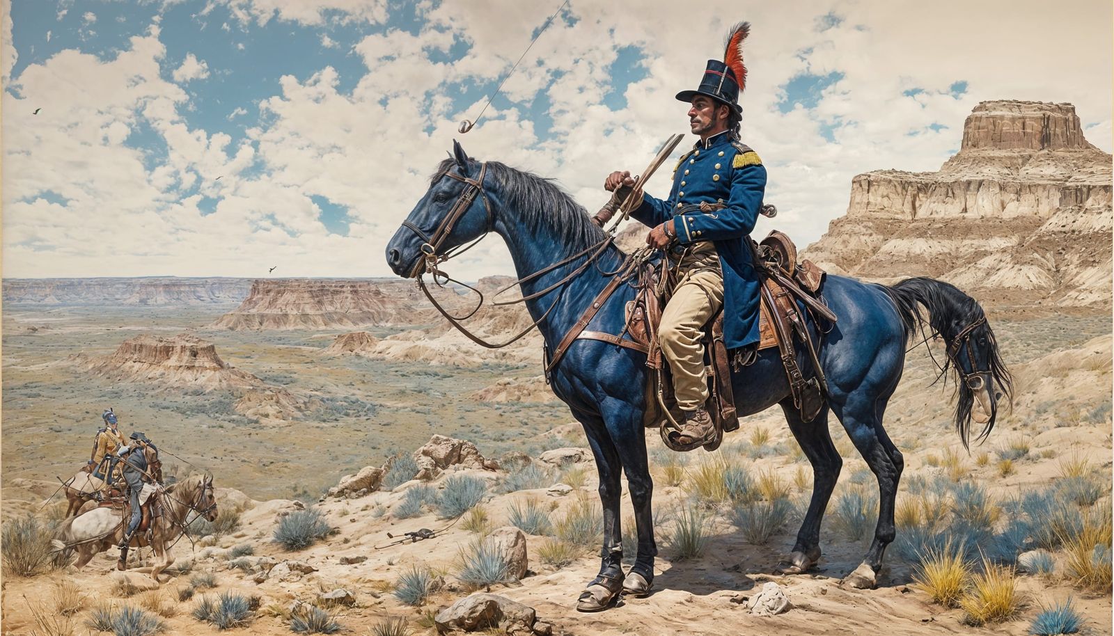 American Cavalry Officer in the Badlands